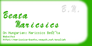 beata maricsics business card